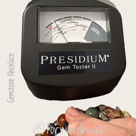 Semi-Precious Gemstone Cluster Necklace - Picture 10 of 11